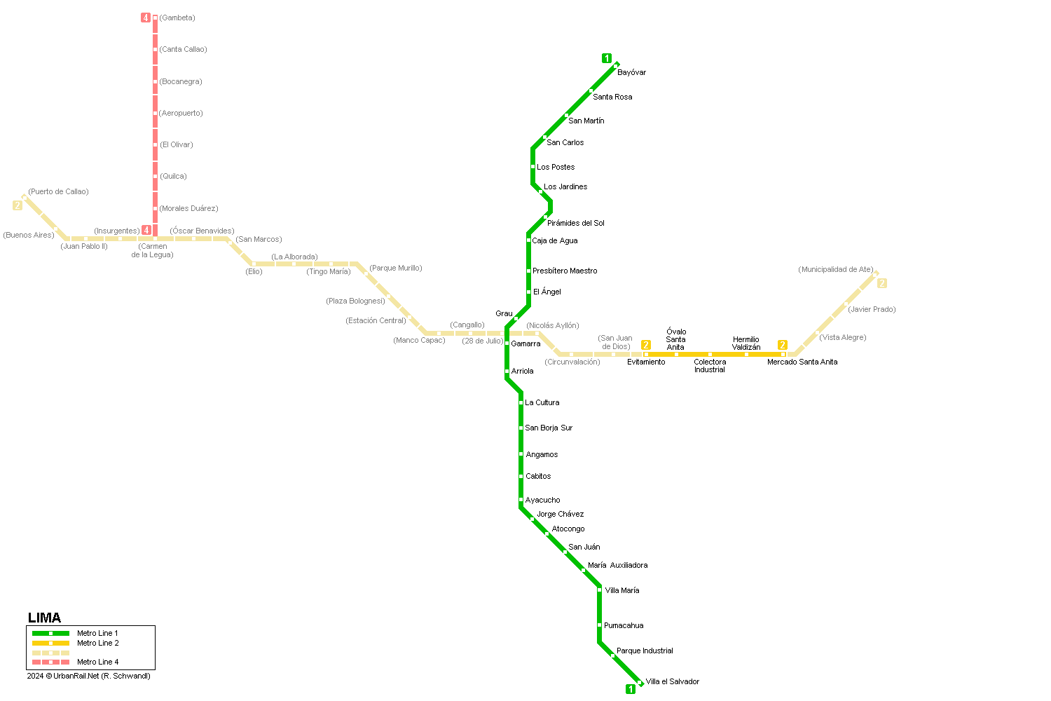 Lima Metro Map