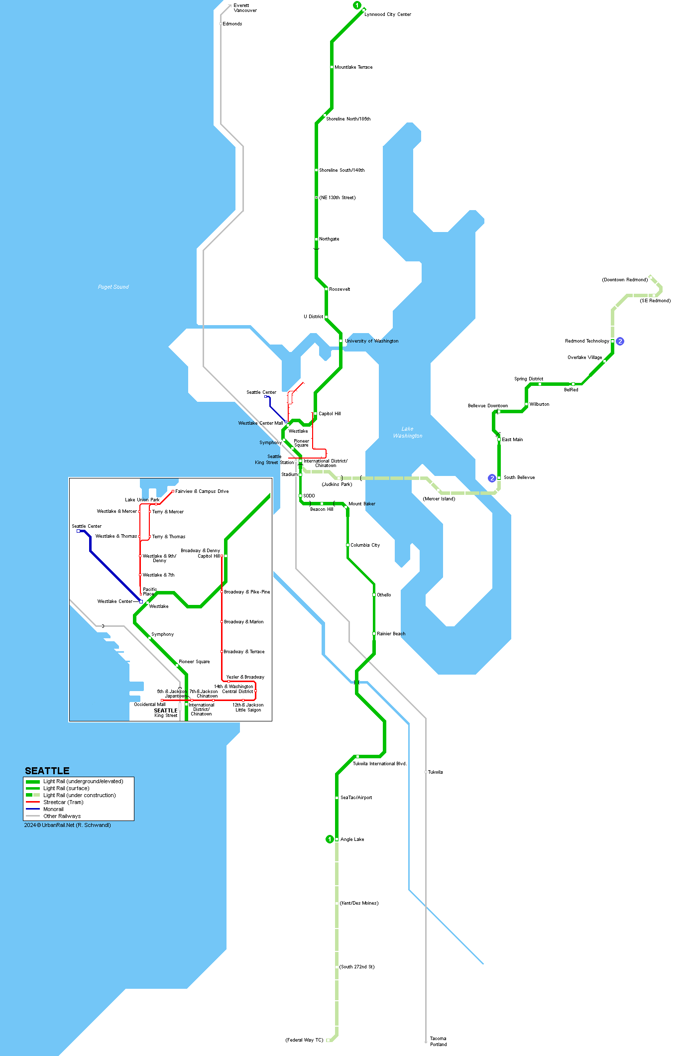 Seattle Light Rail Map